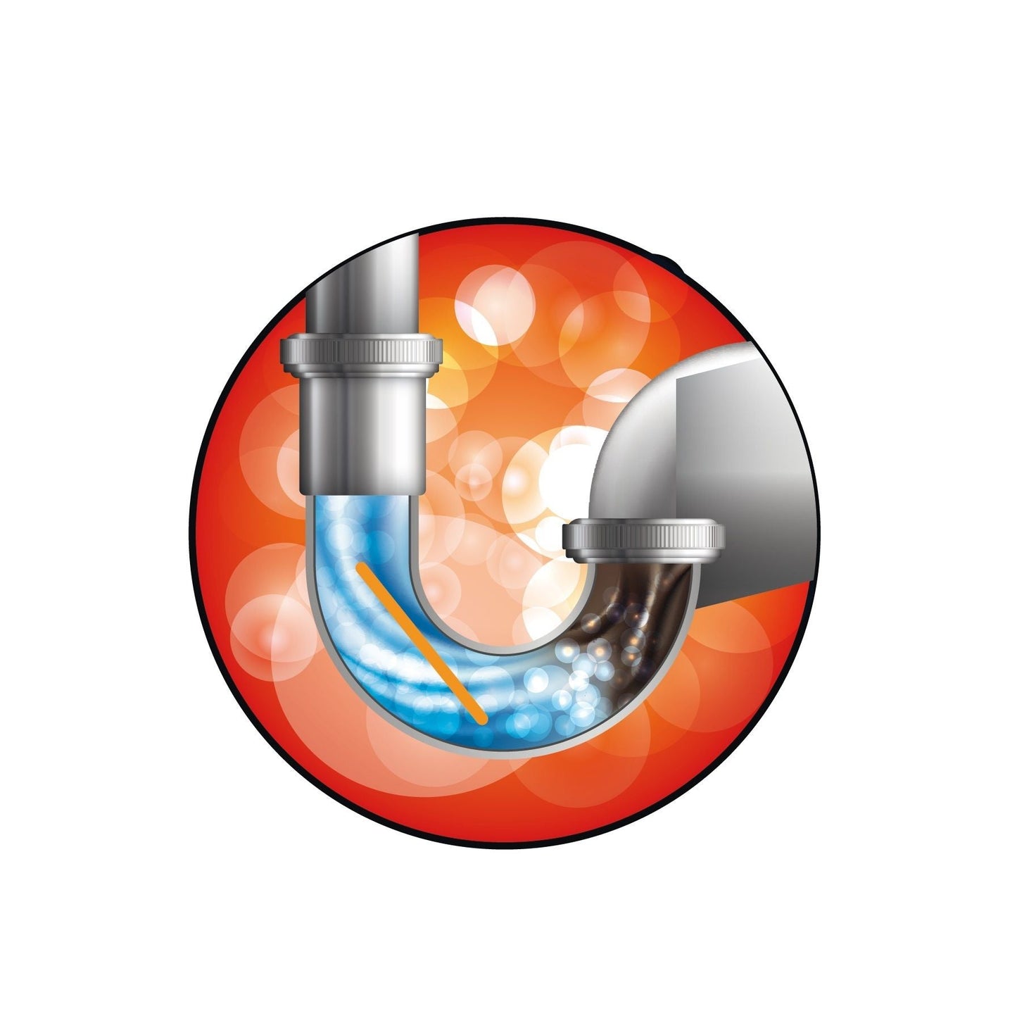 Abfluss Power Sticks Orange, 30 Stück