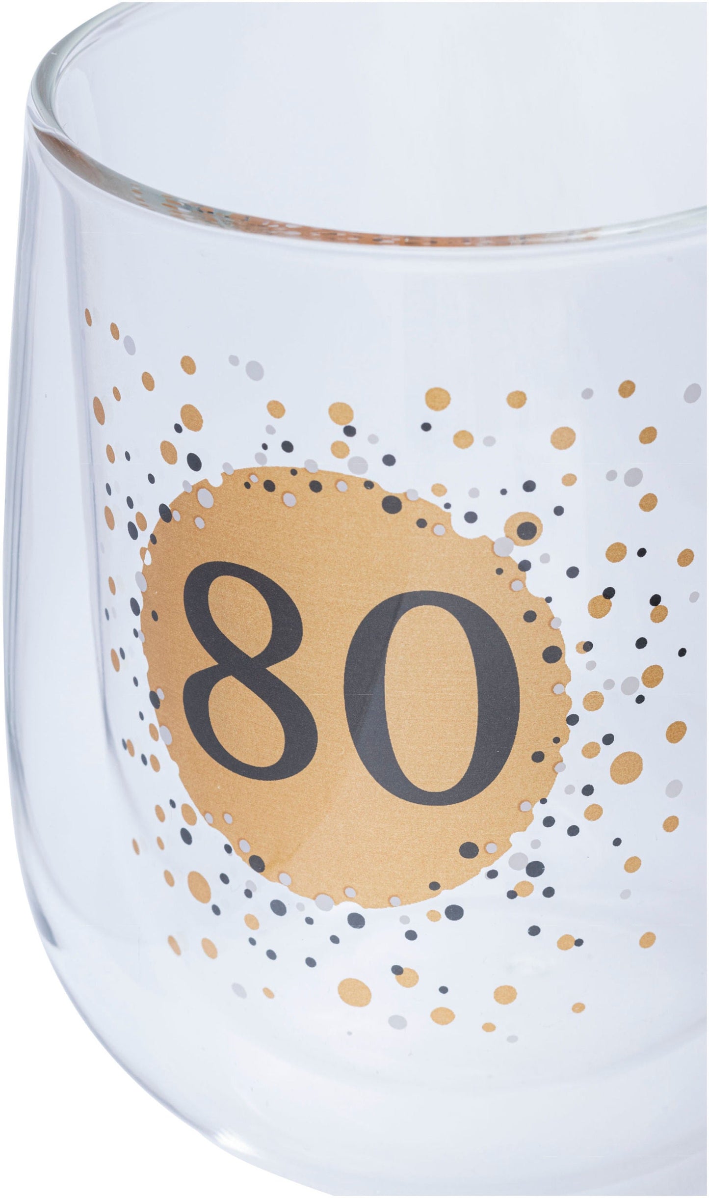 Doppelwandiges Glas (Typ: 80. Geburtstag)