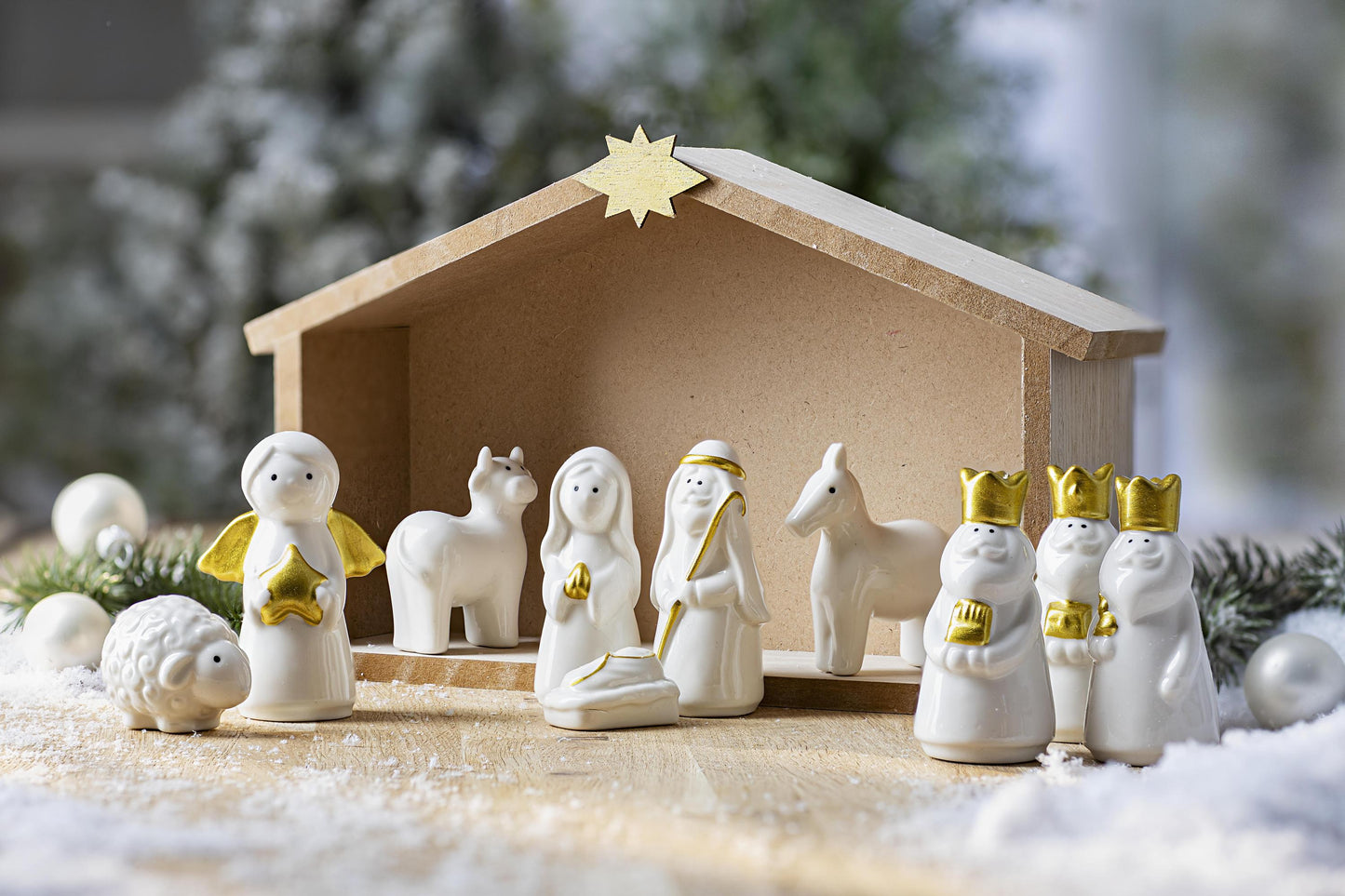 Deko-Krippe modern, 11tlg.