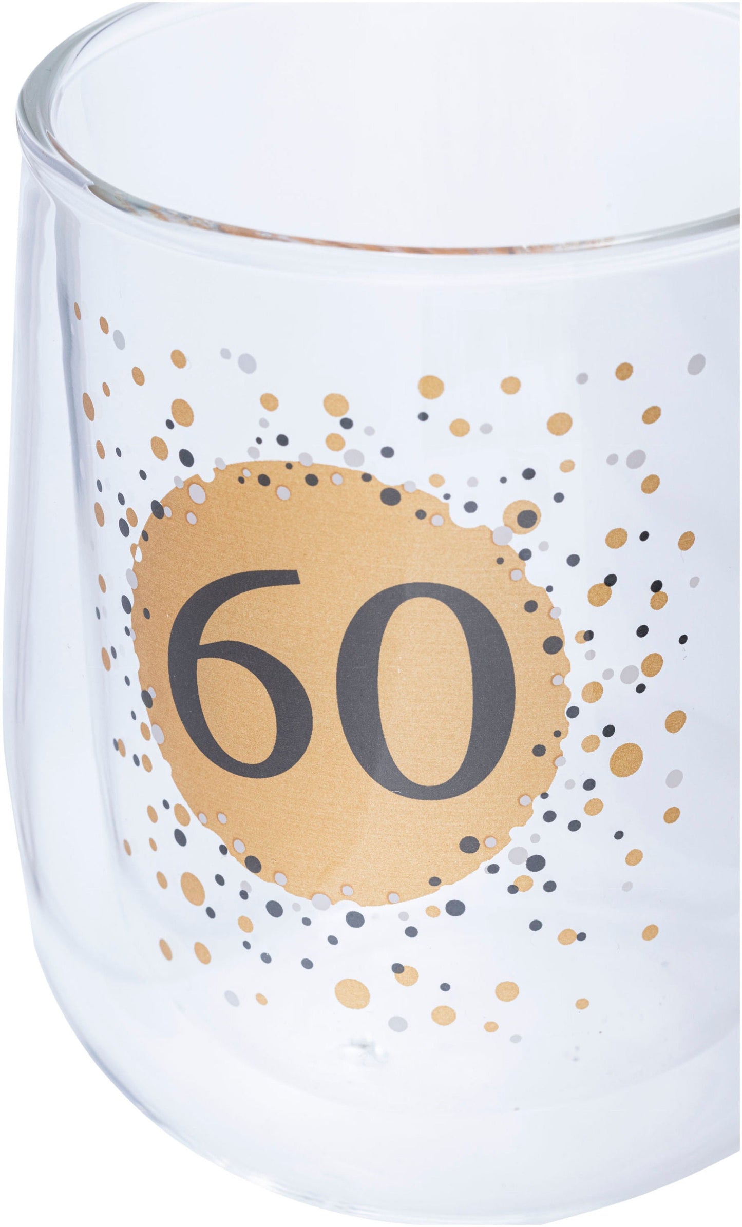 Doppelwandiges Glas (Typ: 60. Geburtstag)