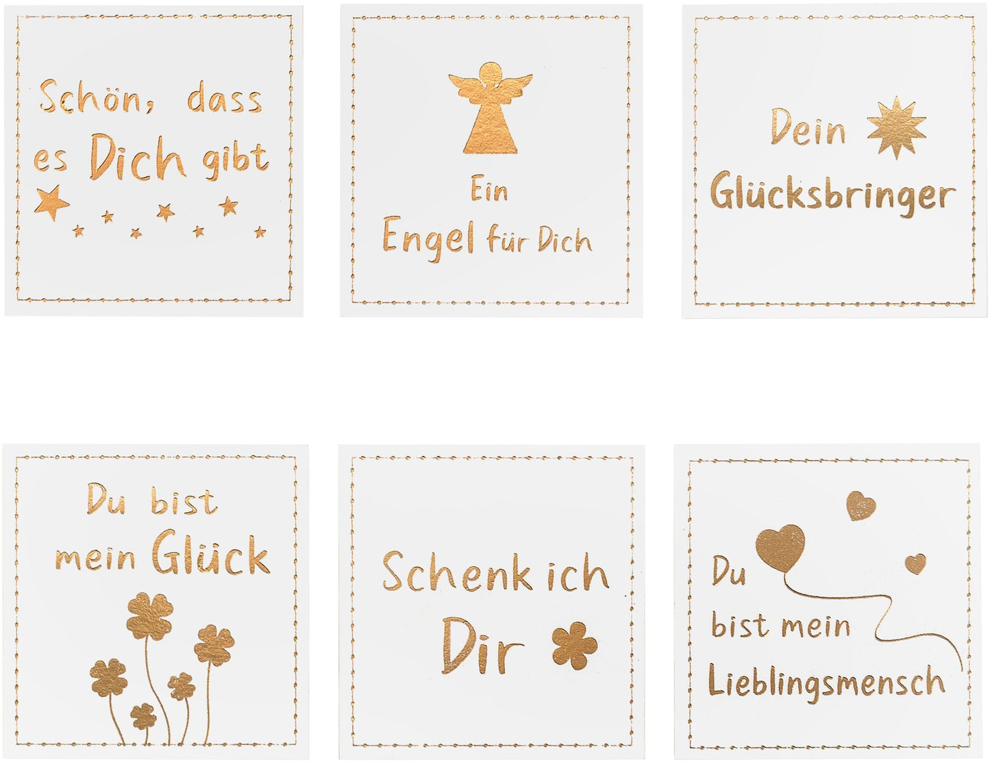 Geschenkanhänger "Wood", inkl. Grusskärtchen, 6er-Set