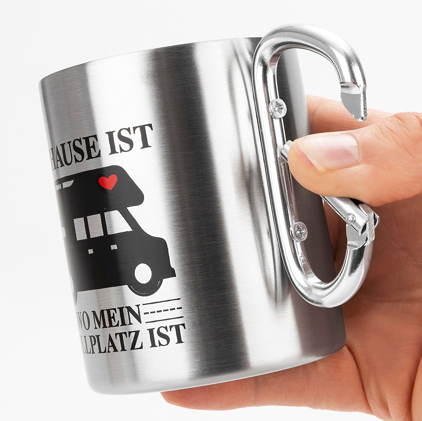 Doppelwandiger Thermo-Becher "Zuhause ist
"