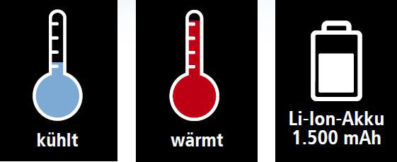 Orbisana Massagepistole mit Wärme- & Kältetherapie, 8-teilig