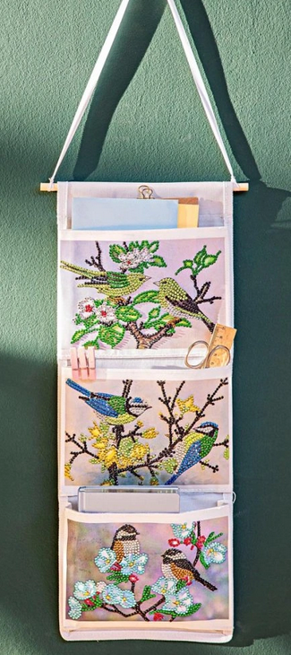 Diamond Painting Wandorganizer "Vögel"