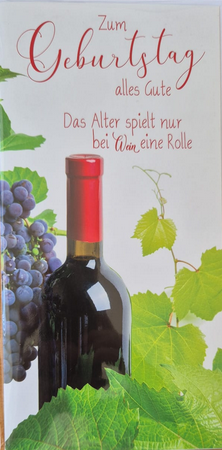 Zum Geburtstag alles Gute (Weinflasche)