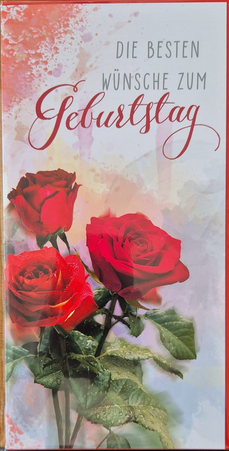Die besten Wünsche zum Geburtstag (Rose)