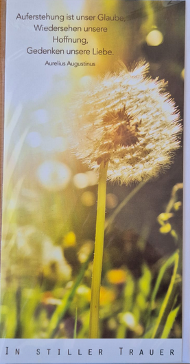 In stiller Trauer (Pusteblume)