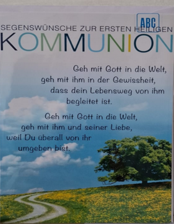 Segenswünsche zur ersten Heiligen Kommunion(B6)
