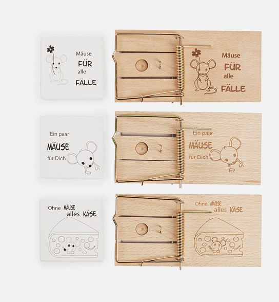 Geldgeschenk Mäusefalle, 3er-Set