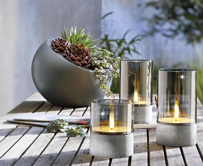 LED-Kerzen "Nero" 3er-Set