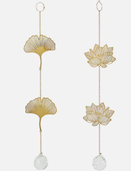 Sonnenfänger "Lotus & Ginkgo" 2er-Set