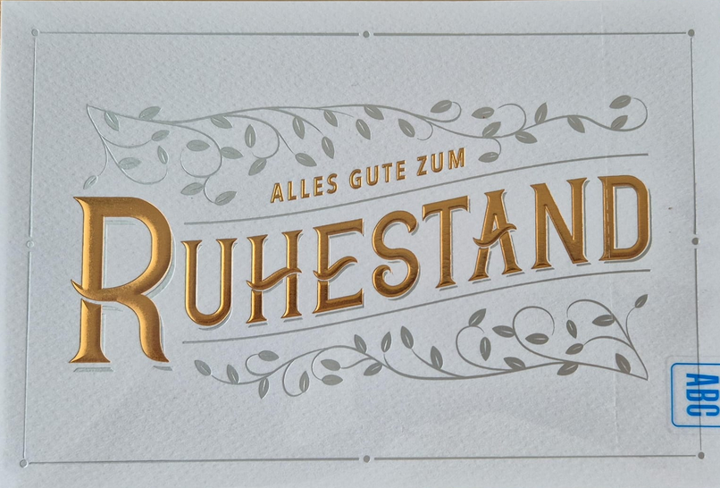 Alles Gute zum Ruhestand (B6)