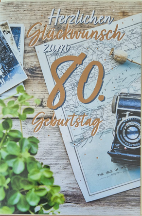 Herzlichen Glückwunsch zum 80. Geburtstag (B6)