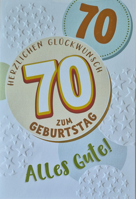 Herzlichen Glückwunsch zum 70. Geburtstag (B6)