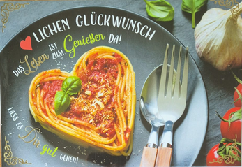 Herzlichen Glückwunsch das Leben ist zum Geniessen da (B6)