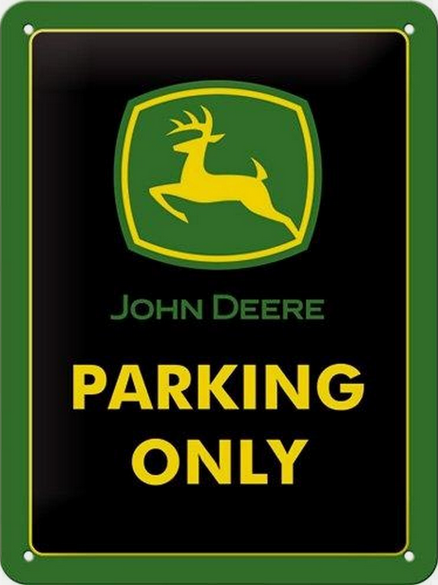 Blechschild 15x20. John Deere Parking