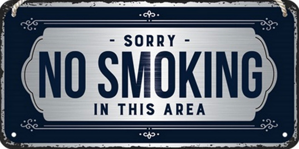 Hängeschild. Sorry, No Smoking