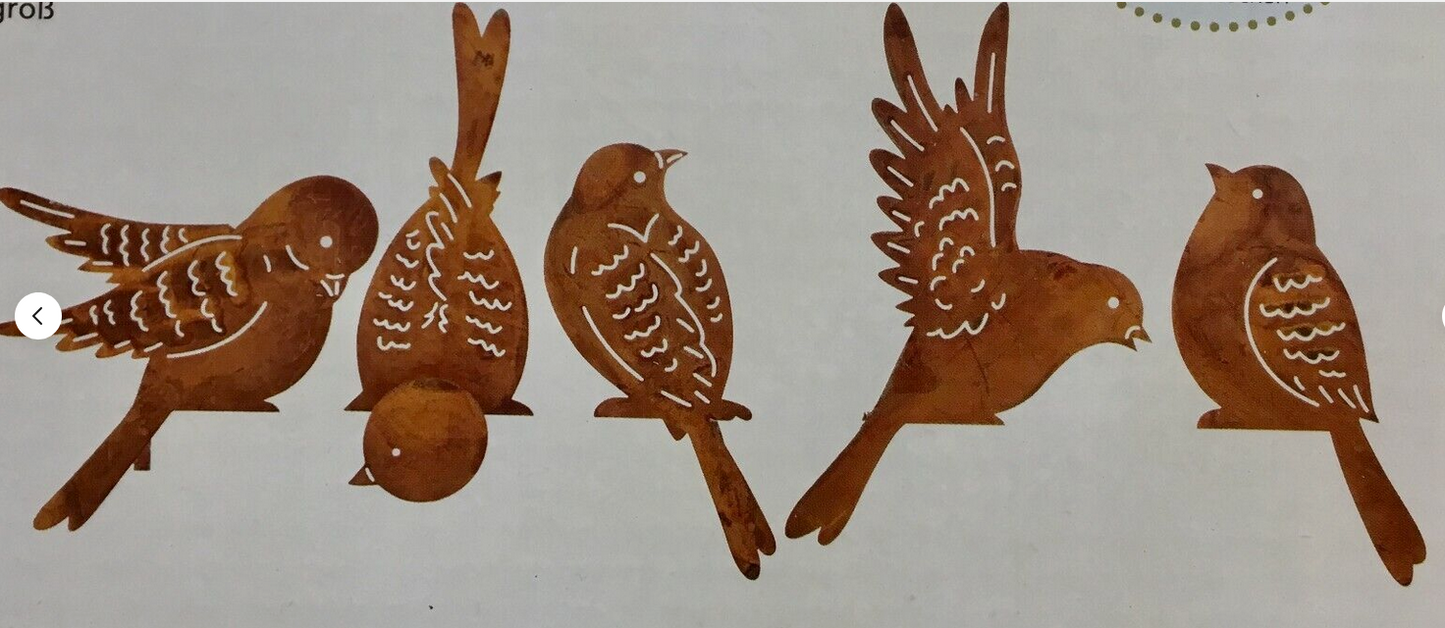 Zaundeko "Vögel", 5er-Set