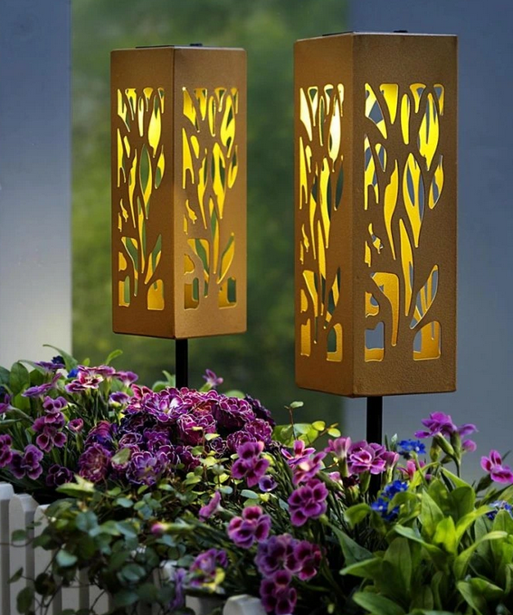 Solar-Leuchten "Flower" 3er-Set