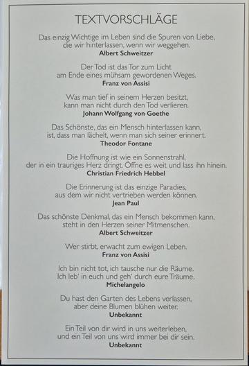 In stiller Trauer (B6)