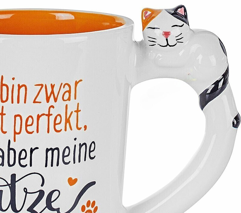 Tasse "Glückskatze" mit Spruch
