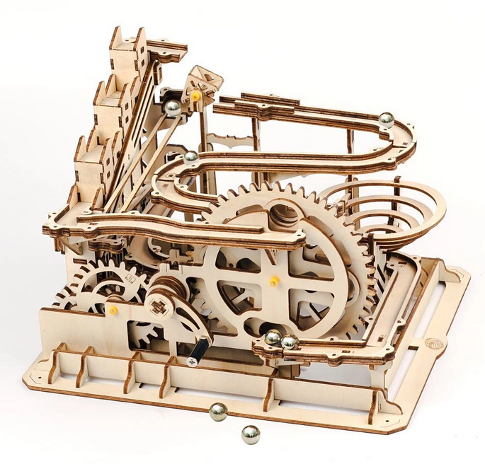 3D Holzpuzzle Kugelbahn