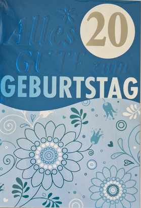 Alles Gute zum 20. Geburtstag (B6)