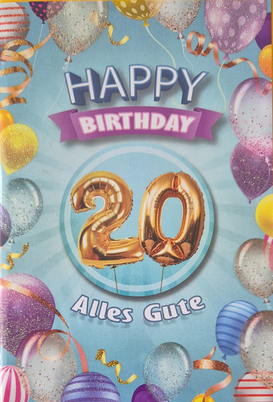Happy Birthday 20 Alles Gute(B6)