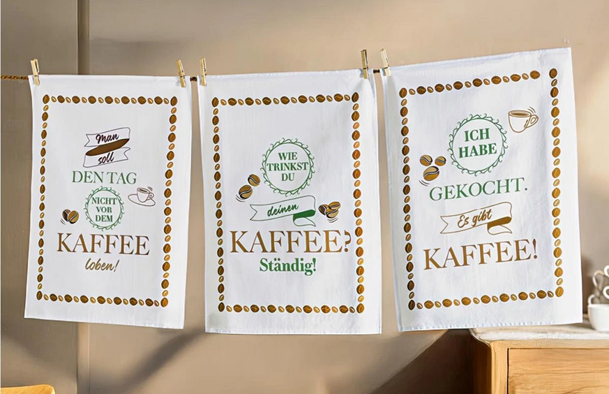 Geschirrtücher "Kaffee" 3er-Set