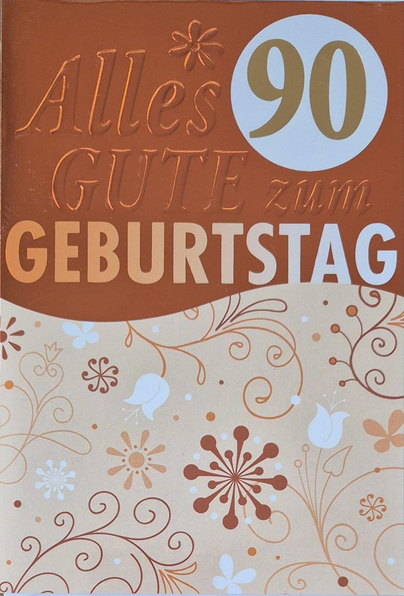 Alles Gute zum 90. Geburtstag (B6)