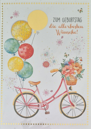 Zum Geburtstag die allerbesten Wünsche (B6)