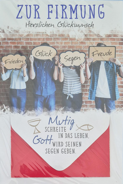 Zur Firmung Herzlichen Glückwunsch (B6)