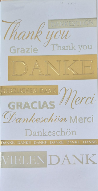 Herzlichen Dank, Thank you (10.5 x 21 cm)