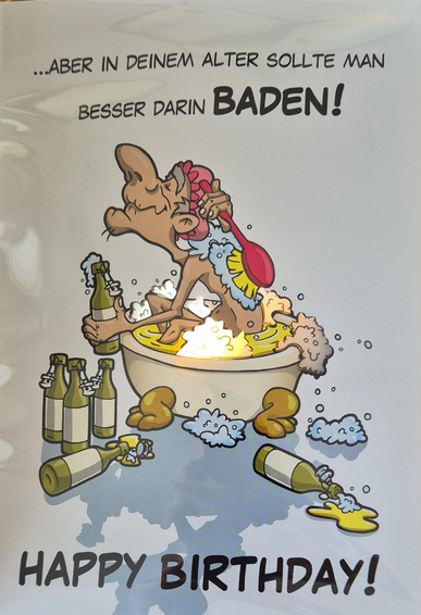 Bier wirkt gegen Falten... (15 x 22 cm)