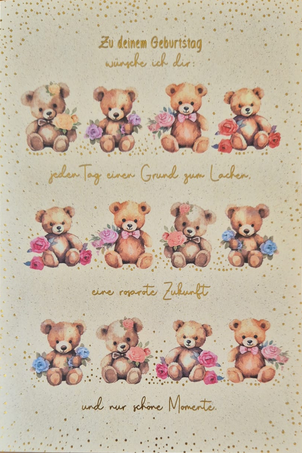 Zu deinem Geburtstag wünsche ich dir: (B6)