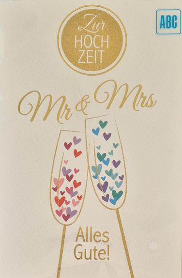 Zur Hochzeit alles Gute (B6)