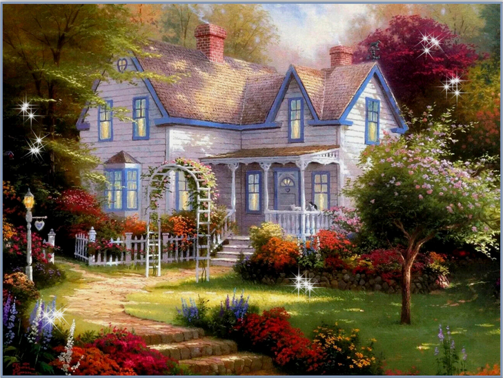 Diamond Painting Haus 40 x 50 cm