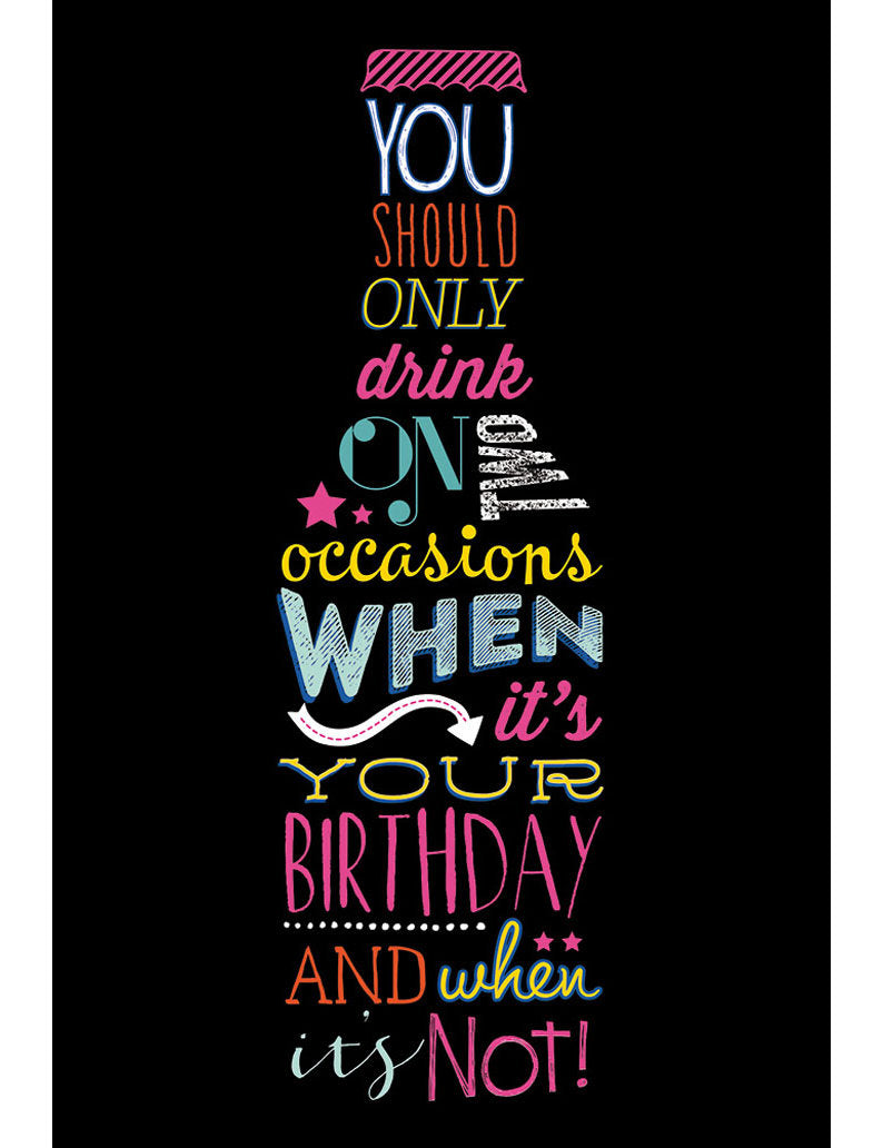 Doppelkarte / Birthday / hoch