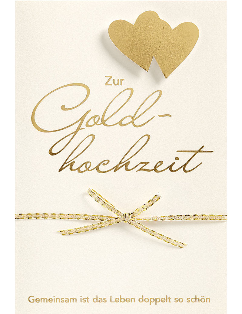 DK Gold-Hochzeit Zwei Goldherzen