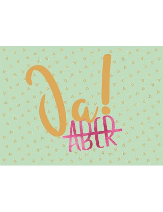 Postkarte Goldrichtig quer