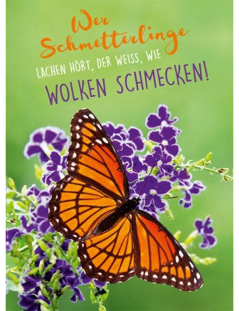 Wer Schmetterlinge lachen hört...