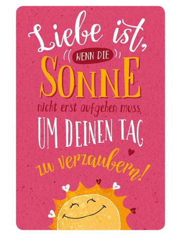 Liebe ist, wenn die Sonne nicht erst aufgehen muss...