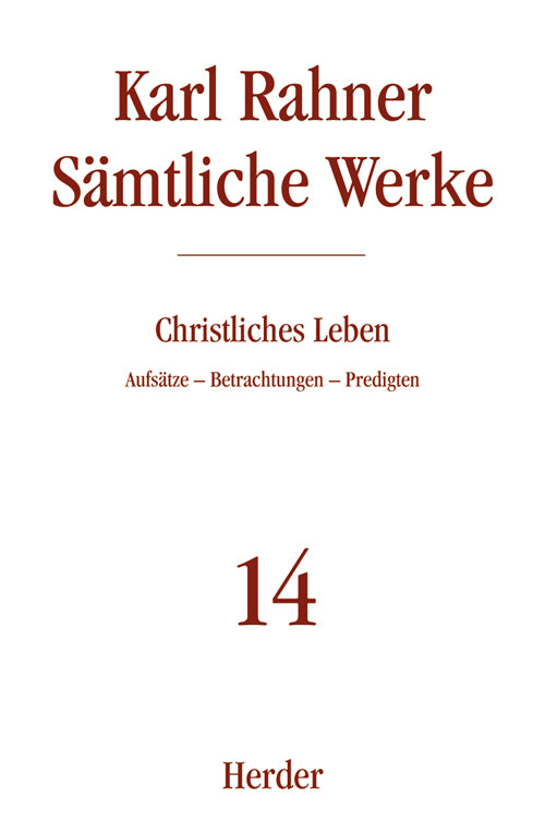 Karl Rahner Sämtliche Werke (Karl Sj Rahner)