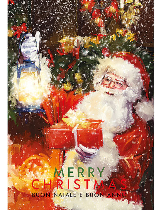 Biglietto Buon Natale C/glitter