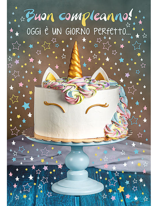 Biglietto Compleanno Auguri C/glitter