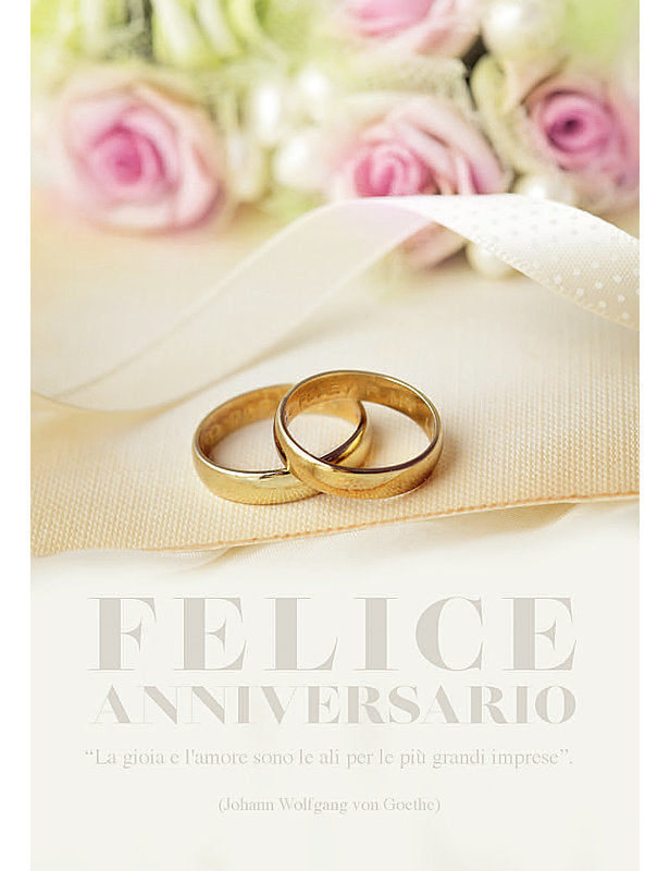 Biglietto Anniversario C/glitter