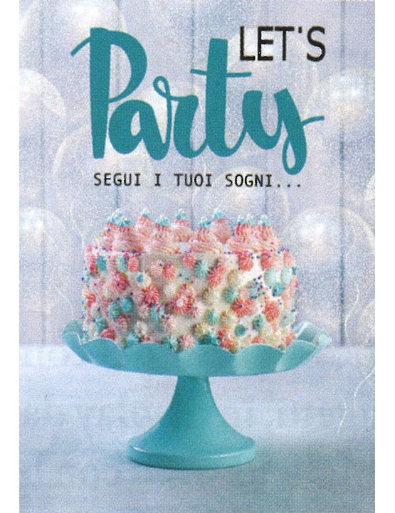 Biglietto Compleanno Auguri C/glitter