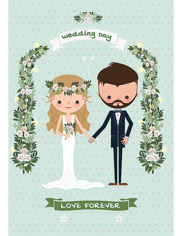 Biglietto Matrimonio Design C/glitter