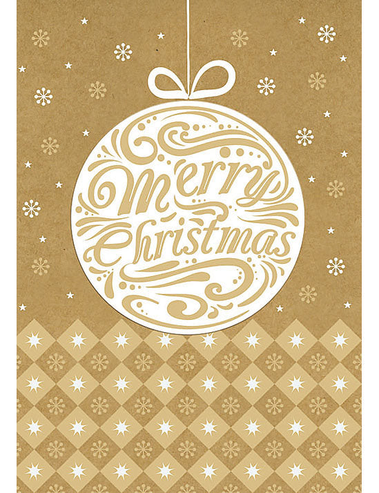 Biglietto Natale Carta Kraft C/appl.