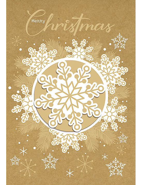 Biglietto Natale Carta Kraft C/appl.